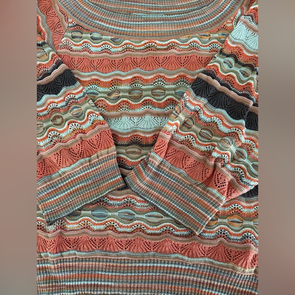 Missoni 3/4 sleeve chevron top